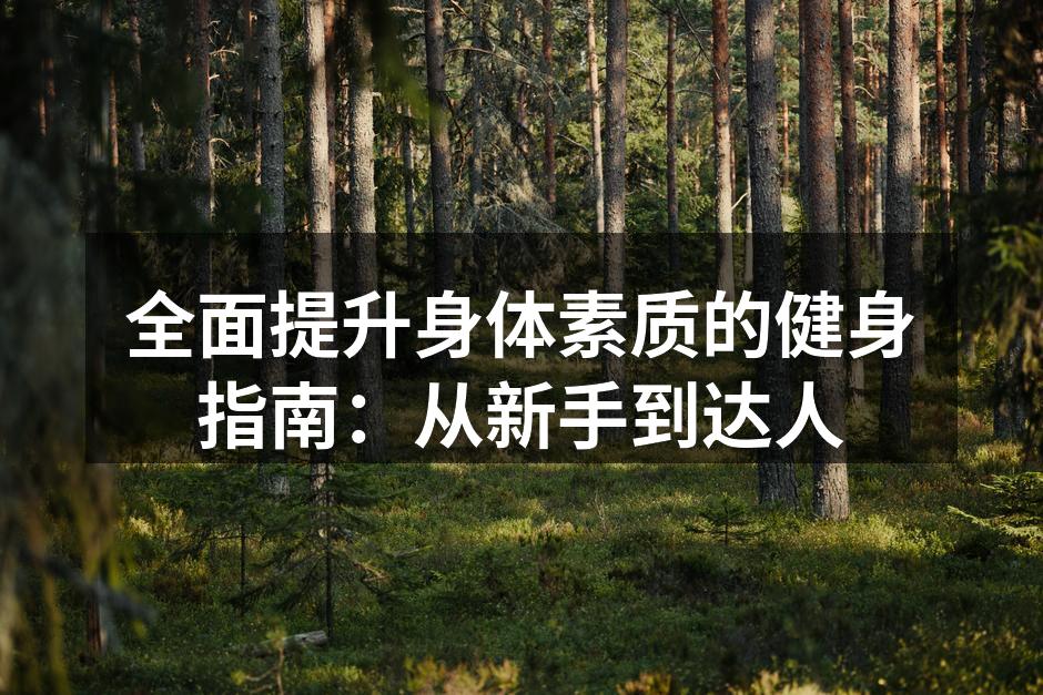 全面的健身指南,助你提升身体素质